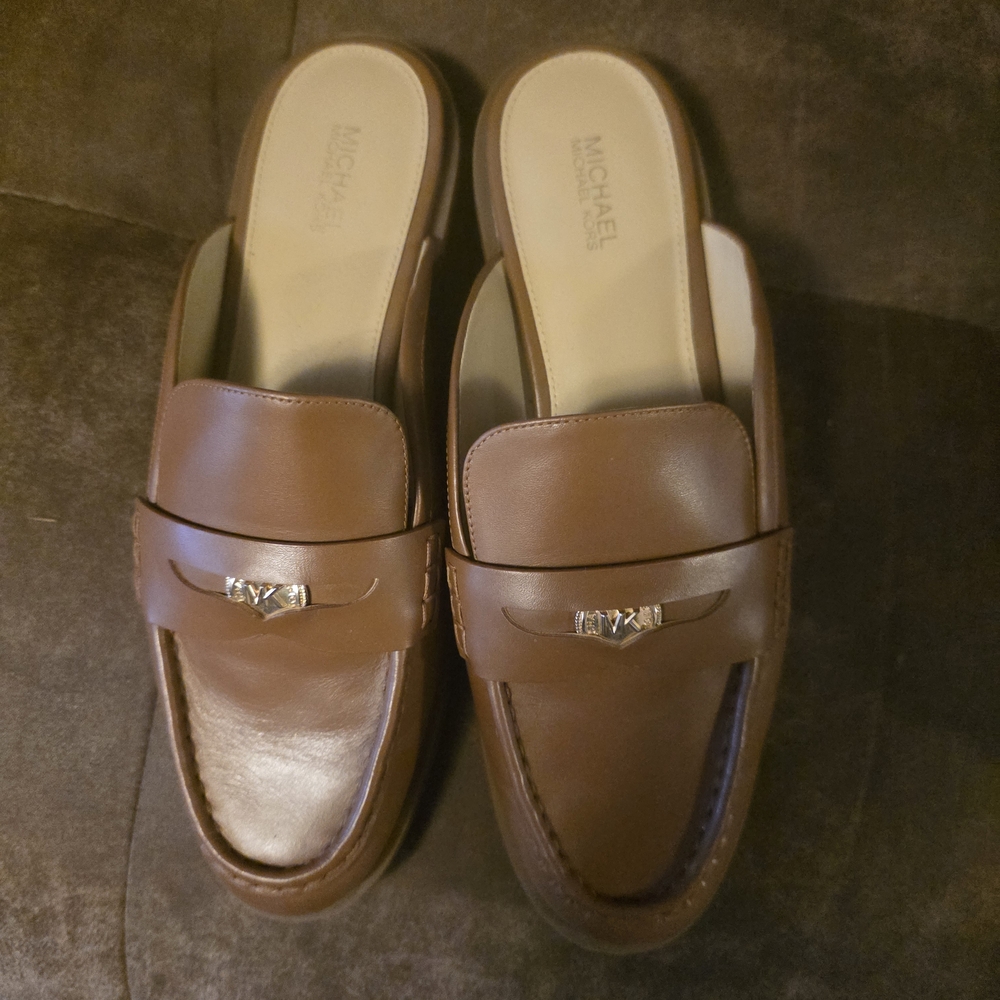 Michael Kors Brown Leather Women's Loafers